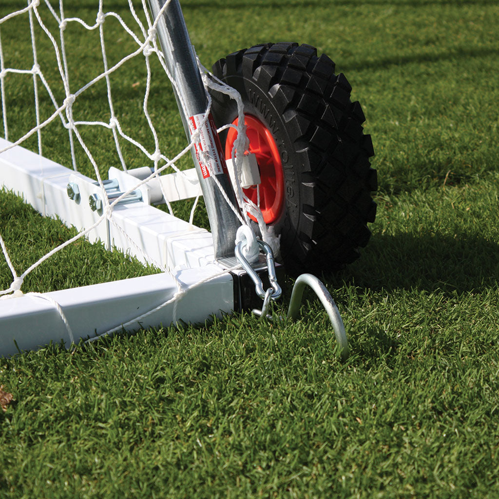 HEAVYWEIGHT FREESTANDING FOOTBALL GOAL FLIP-OVER WHEELS, SET OF 8