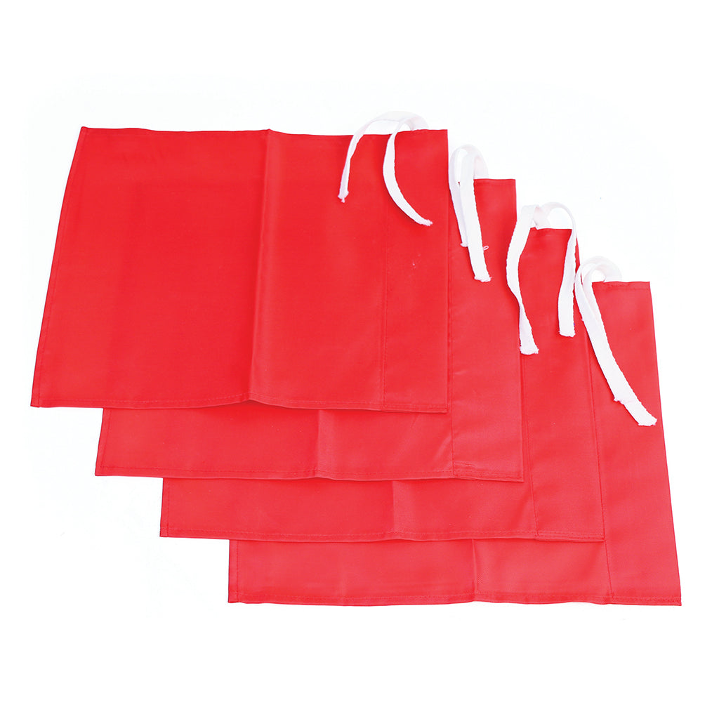 NYLON CORNER FLAG 300 X 290MM, RED, SET OF 4