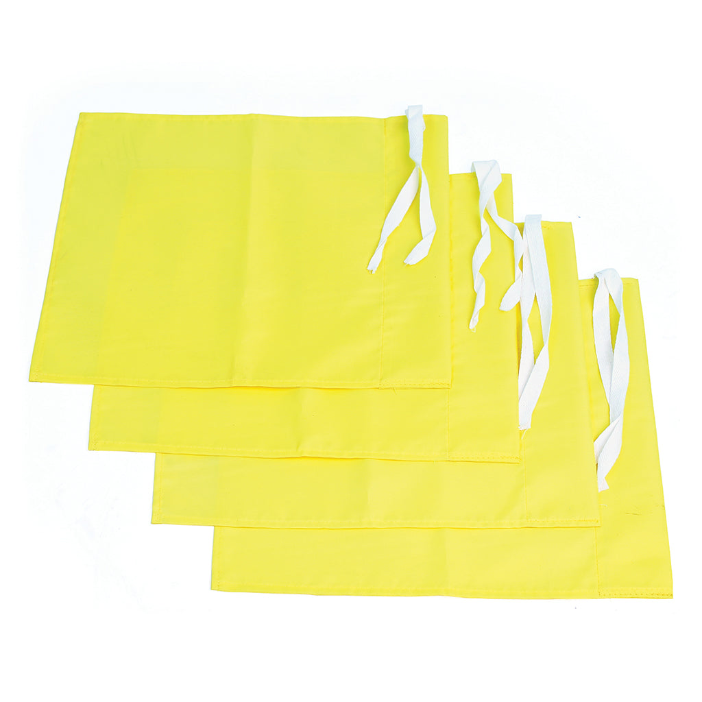 NYLON CORNER FLAG 300 X 290MM, YELLOW, SET OF 4