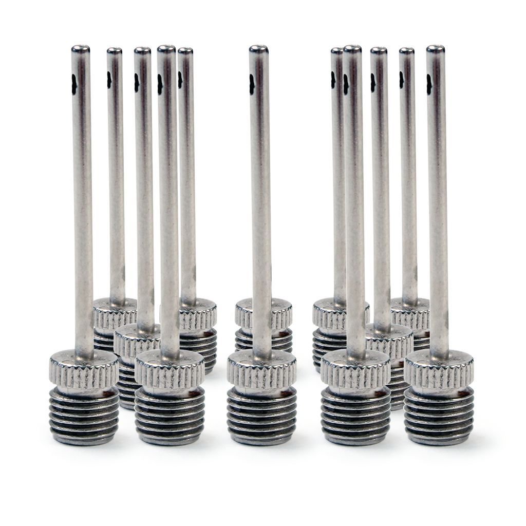 WILKS STIRRUP PUMP & NEEDLE SPARE INFLATOR NEEDLE SCHRADER, SET OF 12