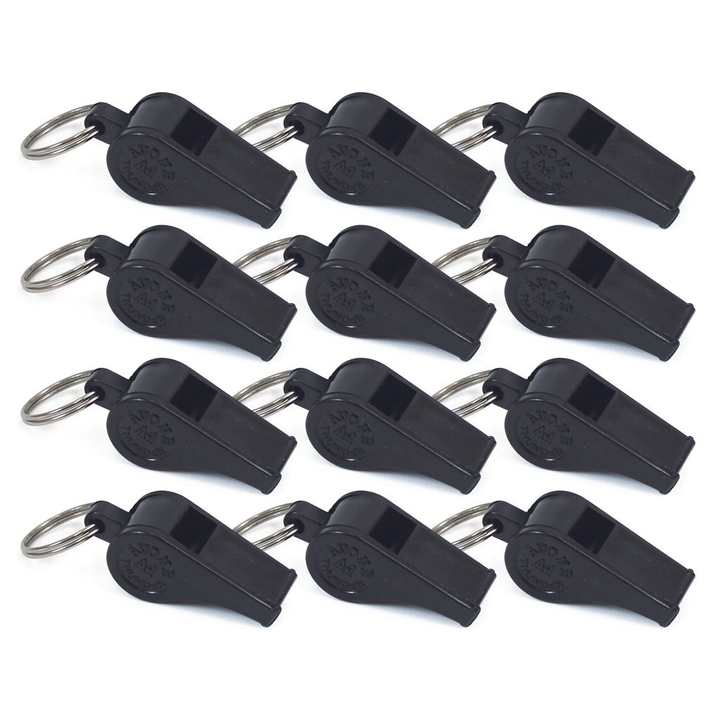 PLASTIC WHISTLE SET OF 12