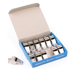 METAL WHISTLE BOX OF 12
