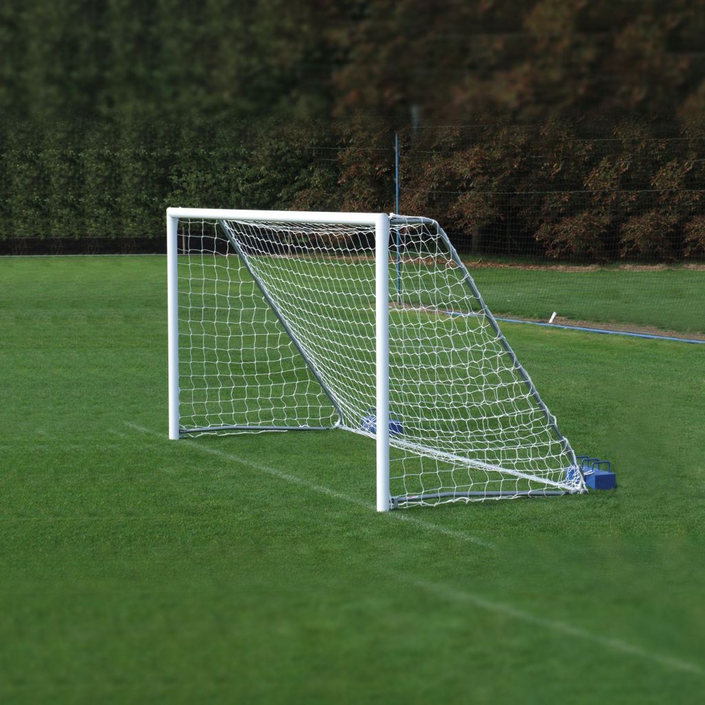 FREESTANDING ALUMINIUM MINI SOCCER GOAL POST 3.66 X 1.83M, FOLDING, PAIR