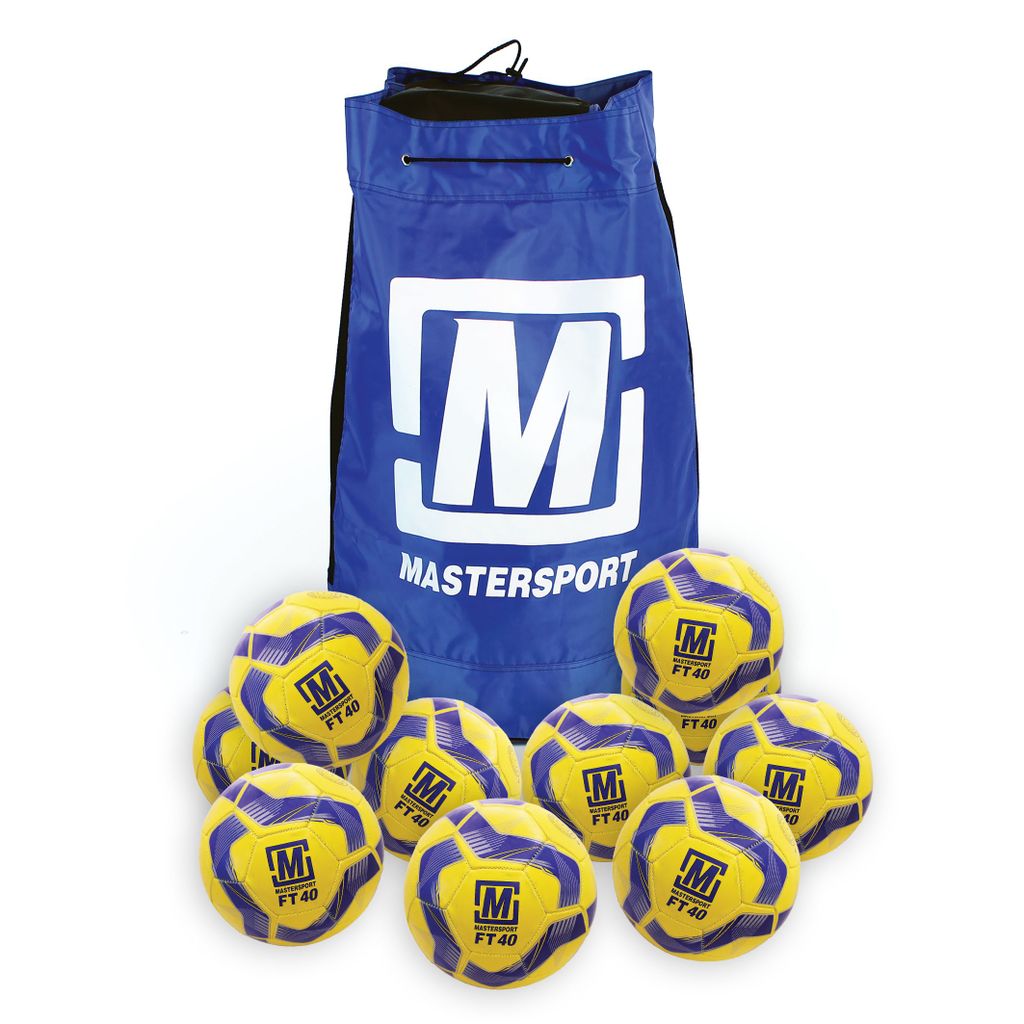 MASTERSPORT FOOTBALL YELLOW, SIZE 4, BAG OF 10