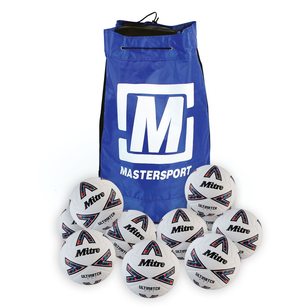 MITRE ULTIMATCH FOOTBALL WHITE, SIZE 4, BAG OF 10