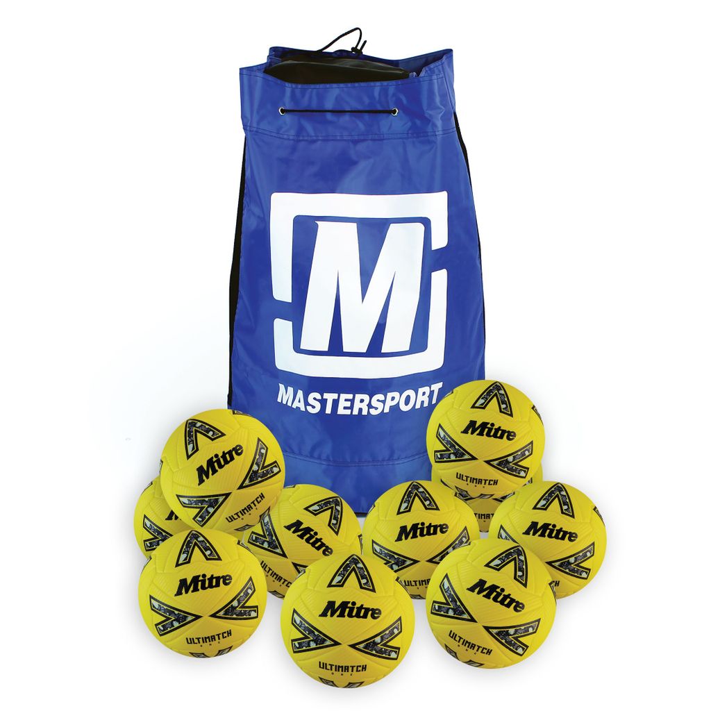 MITRE ULTIMATCH FOOTBALL YELLOW, SIZE 4, BAG OF 10