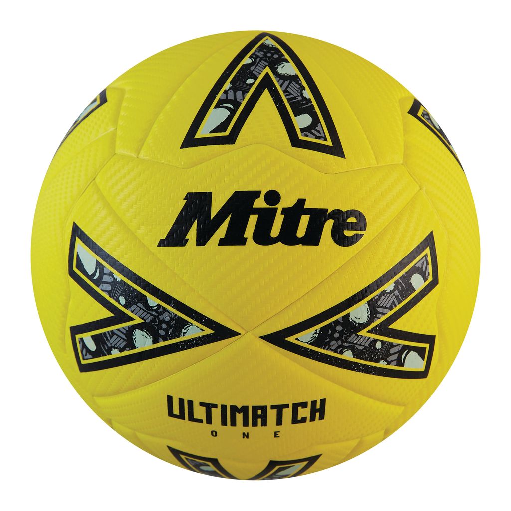 MITRE ULTIMATCH FOOTBALL YELLOW, SIZE 5