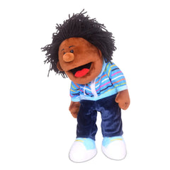 Black Boy Moving Mouth Hand Puppet (18 Months +)