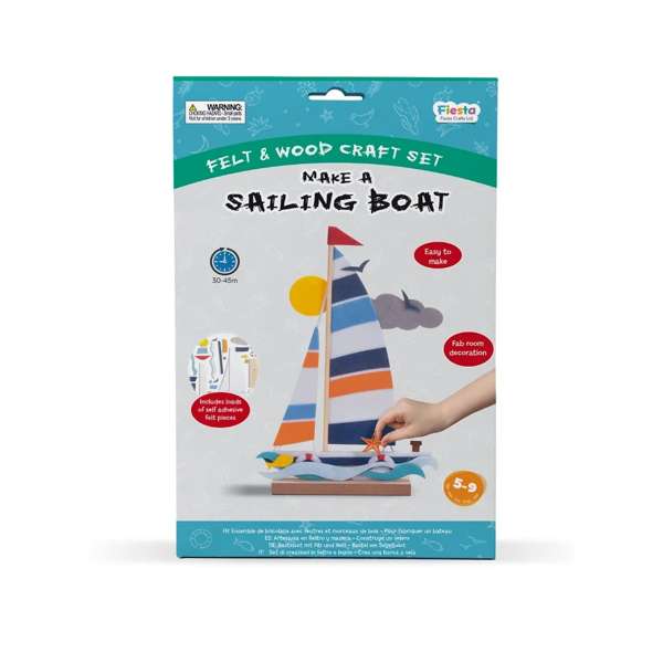 Felt & Wood Craft - Make A Sailing Boat (5 Years +)