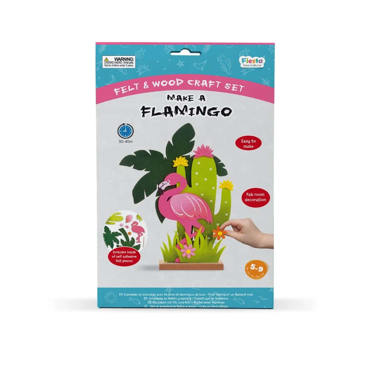 Felt & Wood Craft - Make A Flamingo (5 Years +)