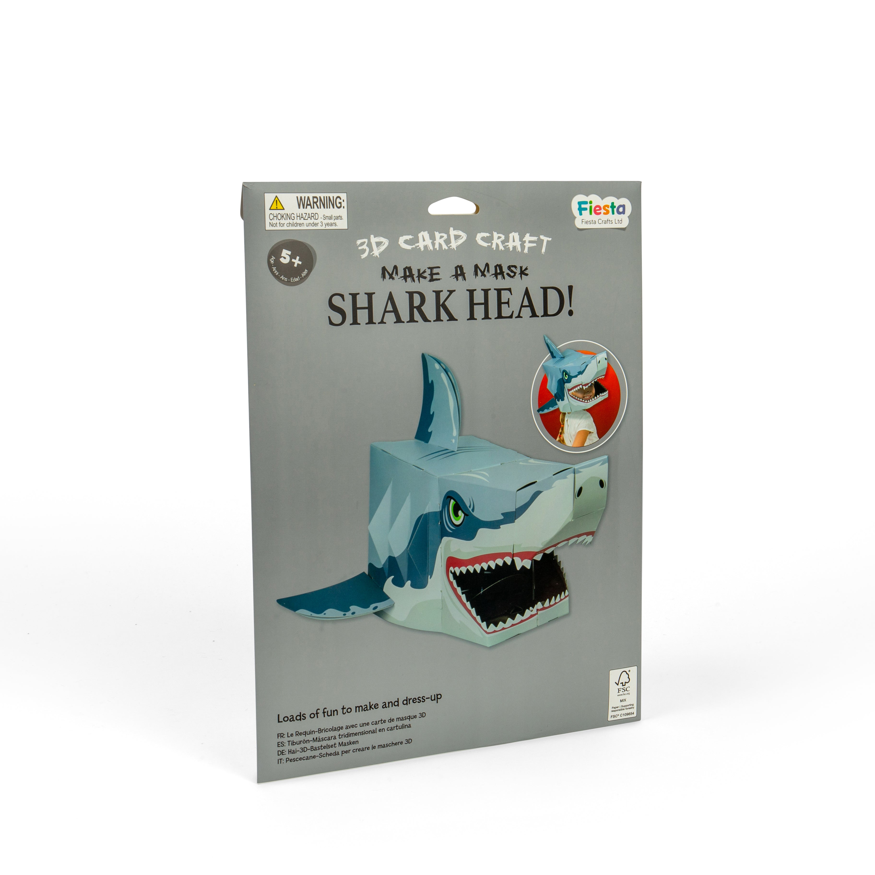 Shark 3D Mask Card Craft (5 Years +)