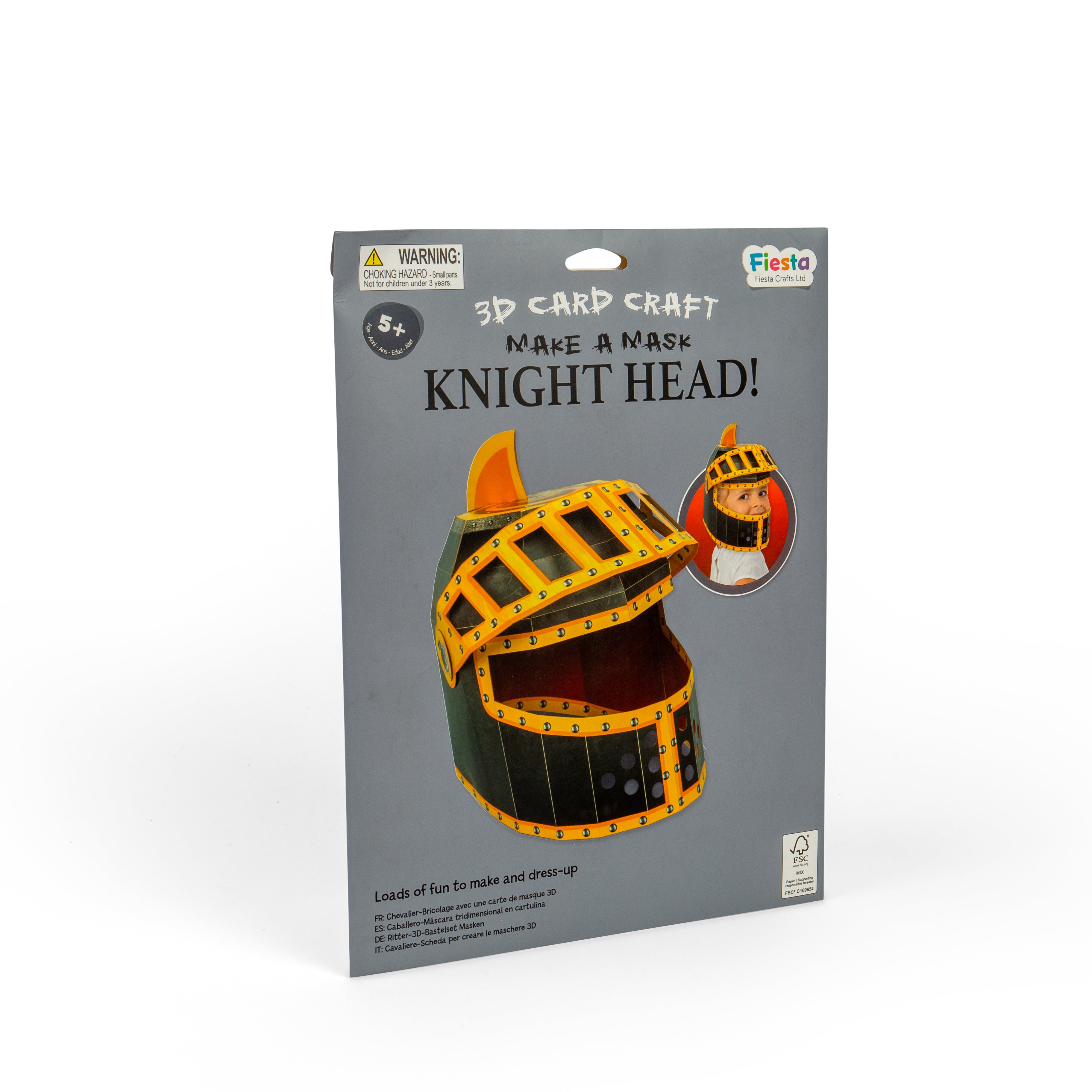 Knight 3D Mask Card Craft (5 Years +)