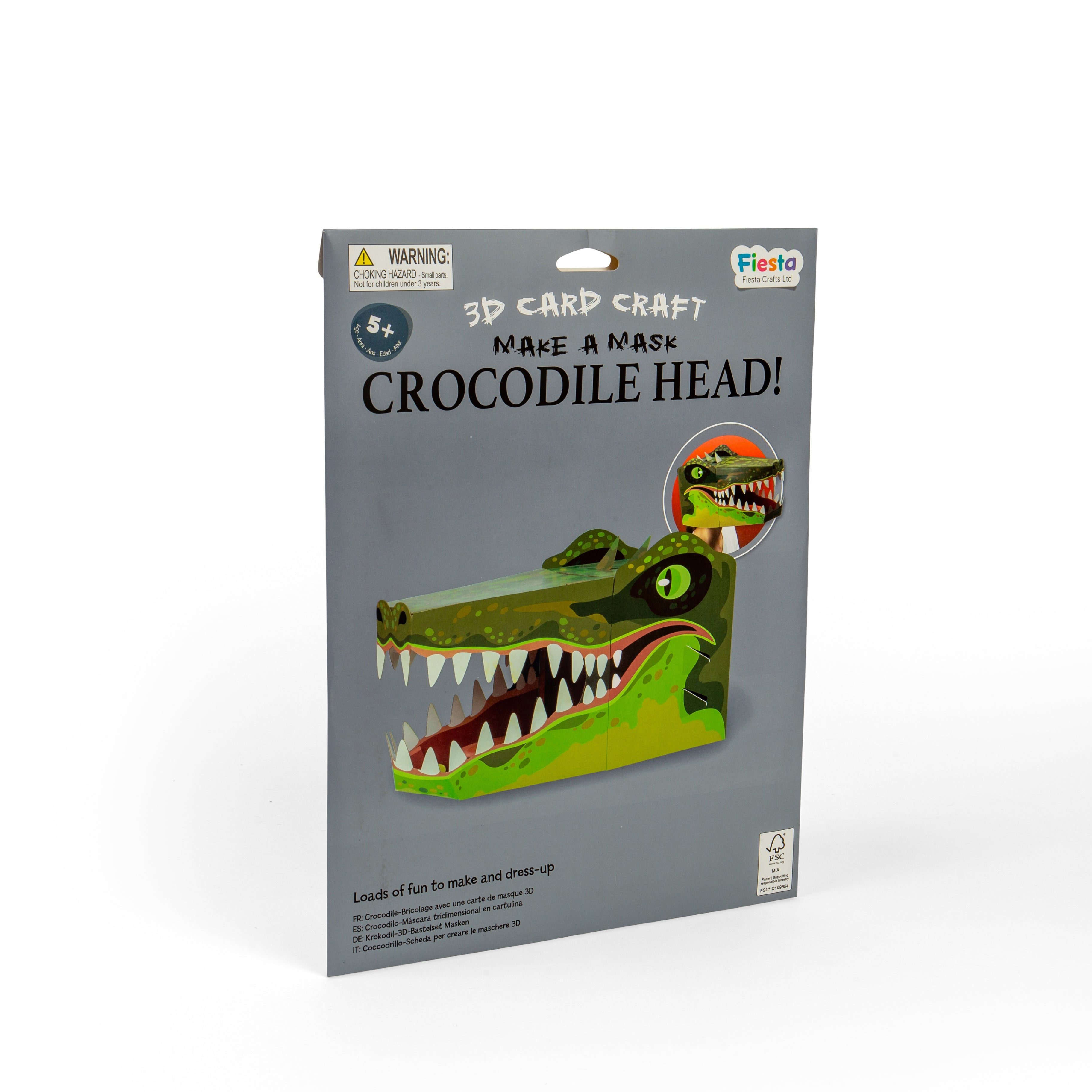 Crocodile 3D Mask Card Craft (5 Years +)
