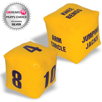 Award Winning! Fitness Dice - New 4 colour box , set of 2