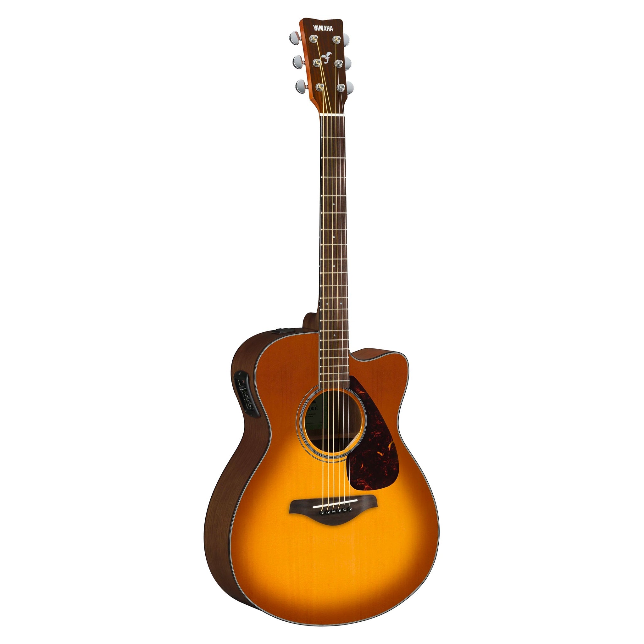 Yamaha FSX800CII 4/4 solid top concert cutaway electro-acoustic guitar - Sandburst