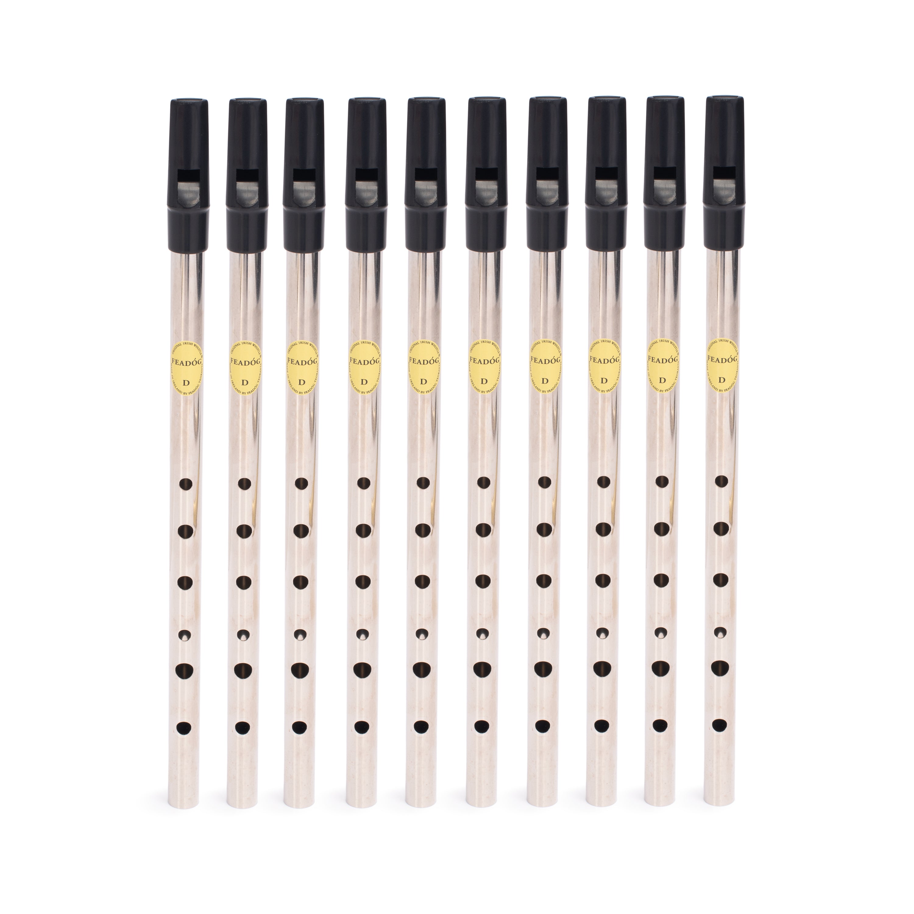 FeodÃ³g Irish whistle in D - Nickel, pack of 10