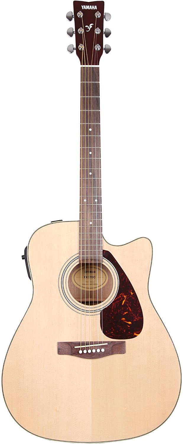 Yamaha FX370C 4/4 dreadnought cutaway electro-acoustic guitar in gloss - Natural