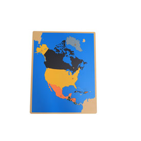 Puzzle map of North America