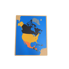Puzzle map of North America