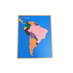 Puzzle map of south America