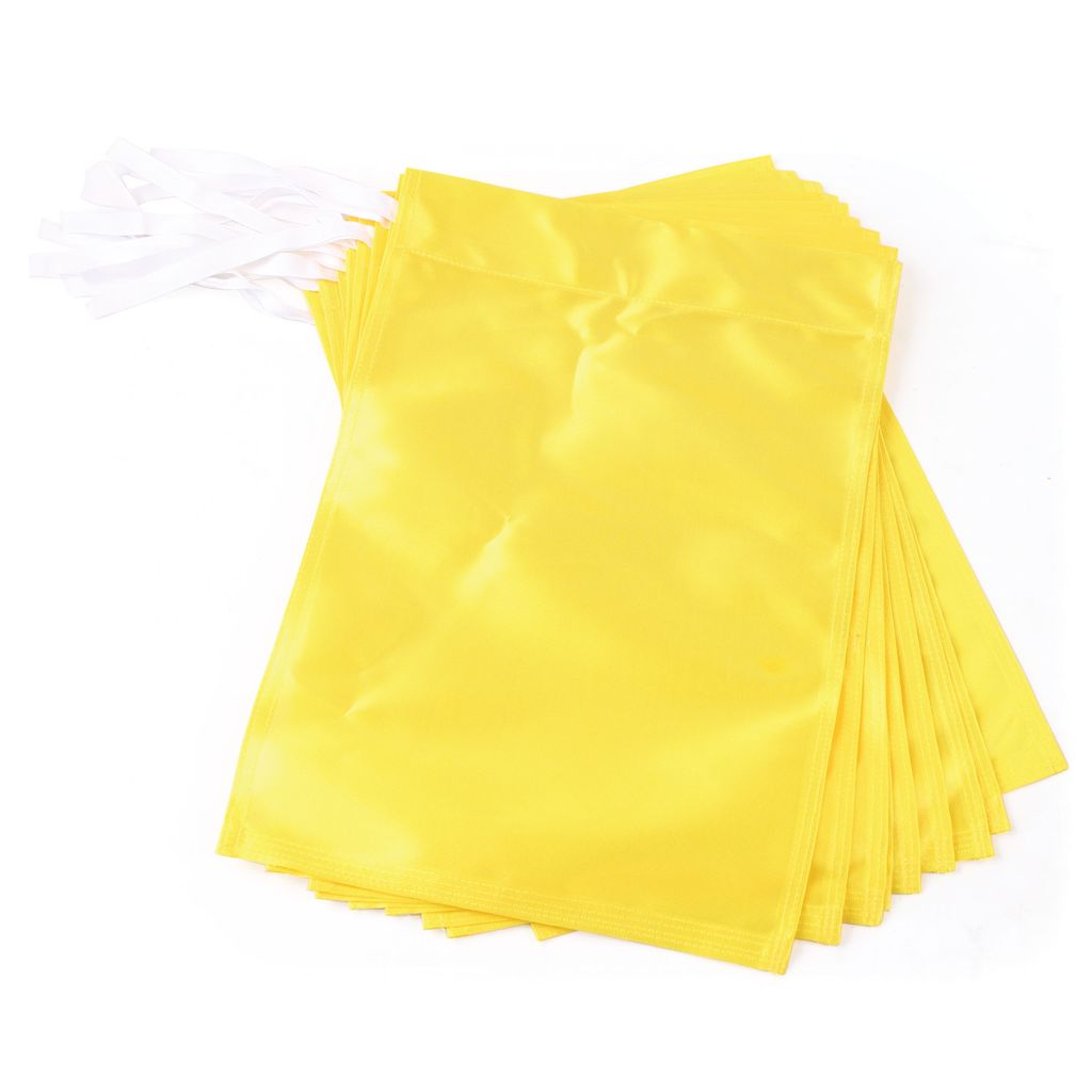 GOLF FLAG POLYESTER, YELLOW, SET OF 9