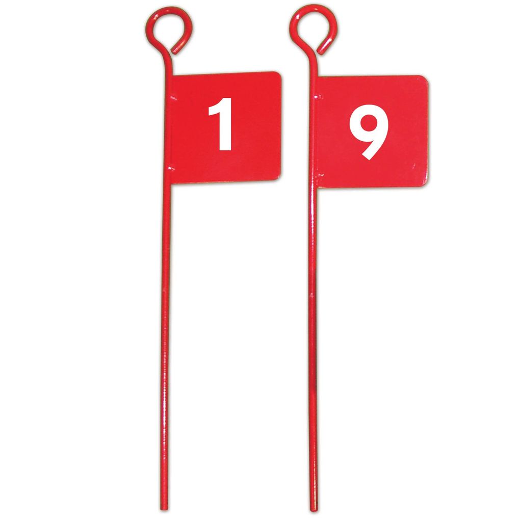 METAL GOLF FLAGS NUMBERED 1-9
