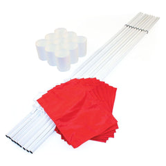 HOLE CUPS, FLAGS AND STAFFS SET RED