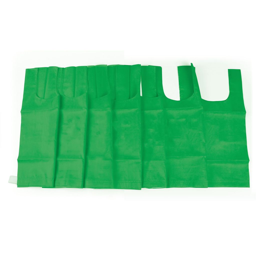 NYLON BIB SMALL, GREEN, SET OF 7, PLAIN NYLON BIBS