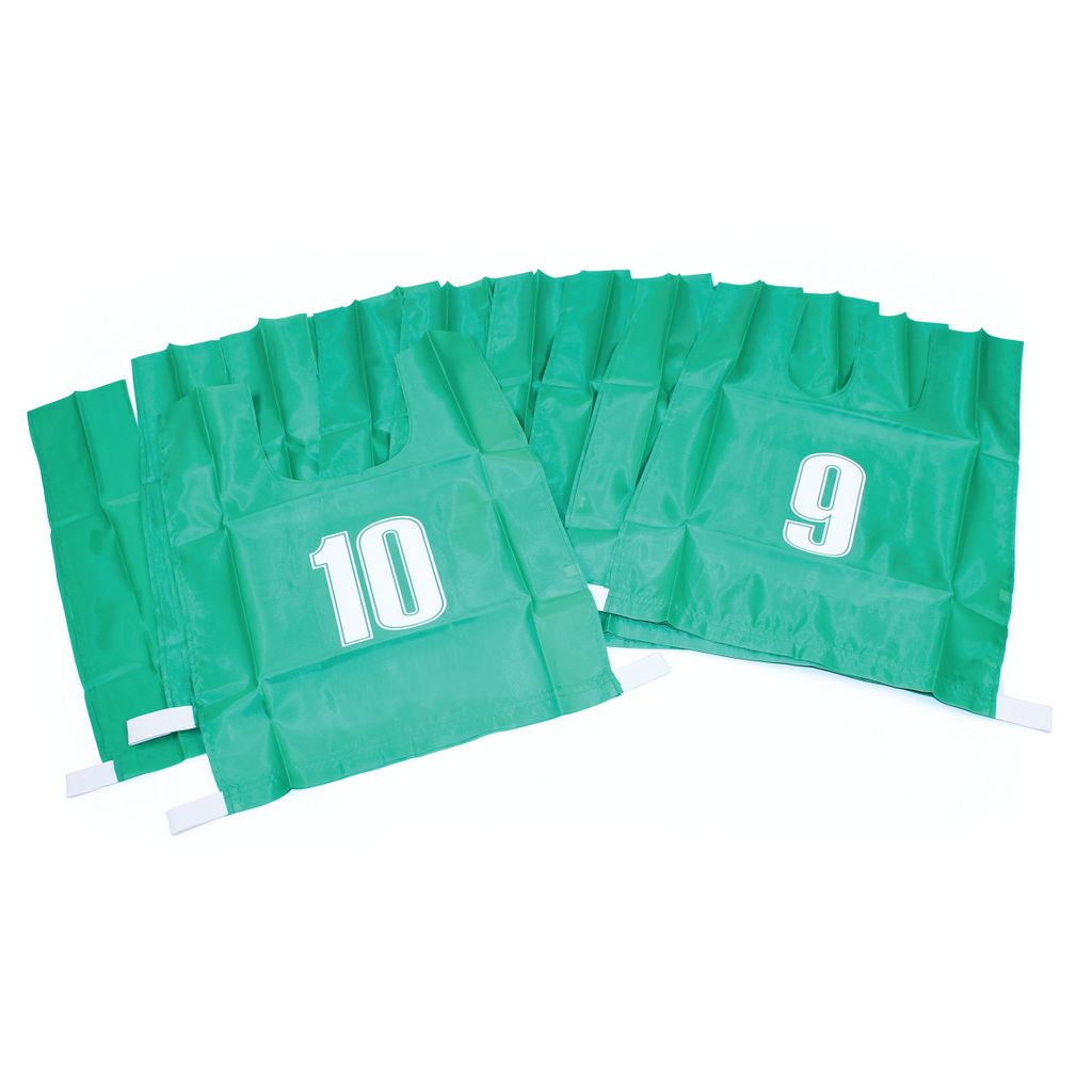 COTTON BIB NUMBERED 1-7 LARGE, GREEN