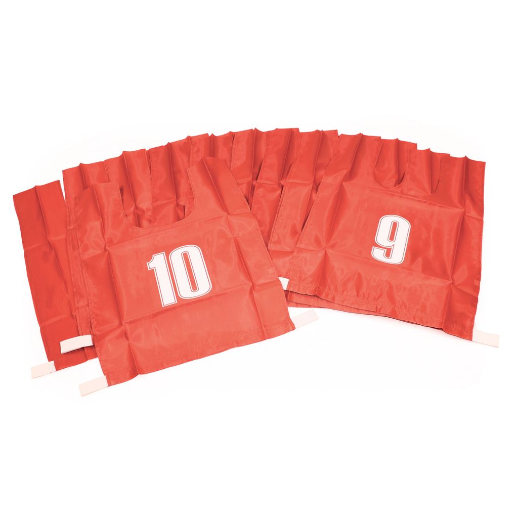 COTTON BIB NUMBERED 1-7 LARGE, RED