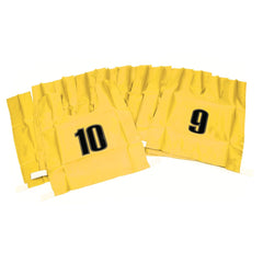 COTTON BIB NUMBERED 1-7 LARGE, YELLOW