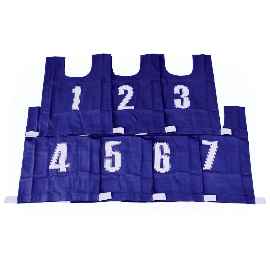 COTTON BIB NUMBERED 1-7 MEDIUM, BLUE