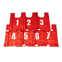 COTTON BIB NUMBERED 1-7 MEDIUM, RED
