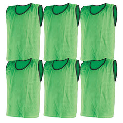 MESH TRAINING BIB LARGE, GREEN, SET OF 6