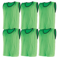 MESH TRAINING BIB MEDIUM, GREEN, SET OF 6