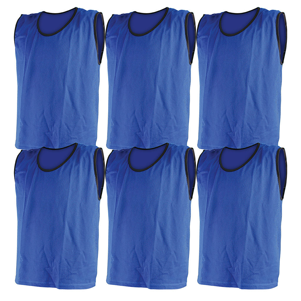 MESH TRAINING BIB SMALL, BLUE, SET OF 6