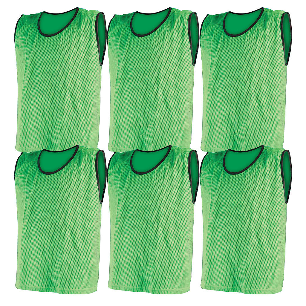 MESH TRAINING BIB SMALL, GREEN, SET OF 6