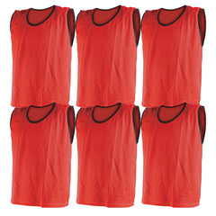 MESH TRAINING BIB SMALL, RED, SET OF 6