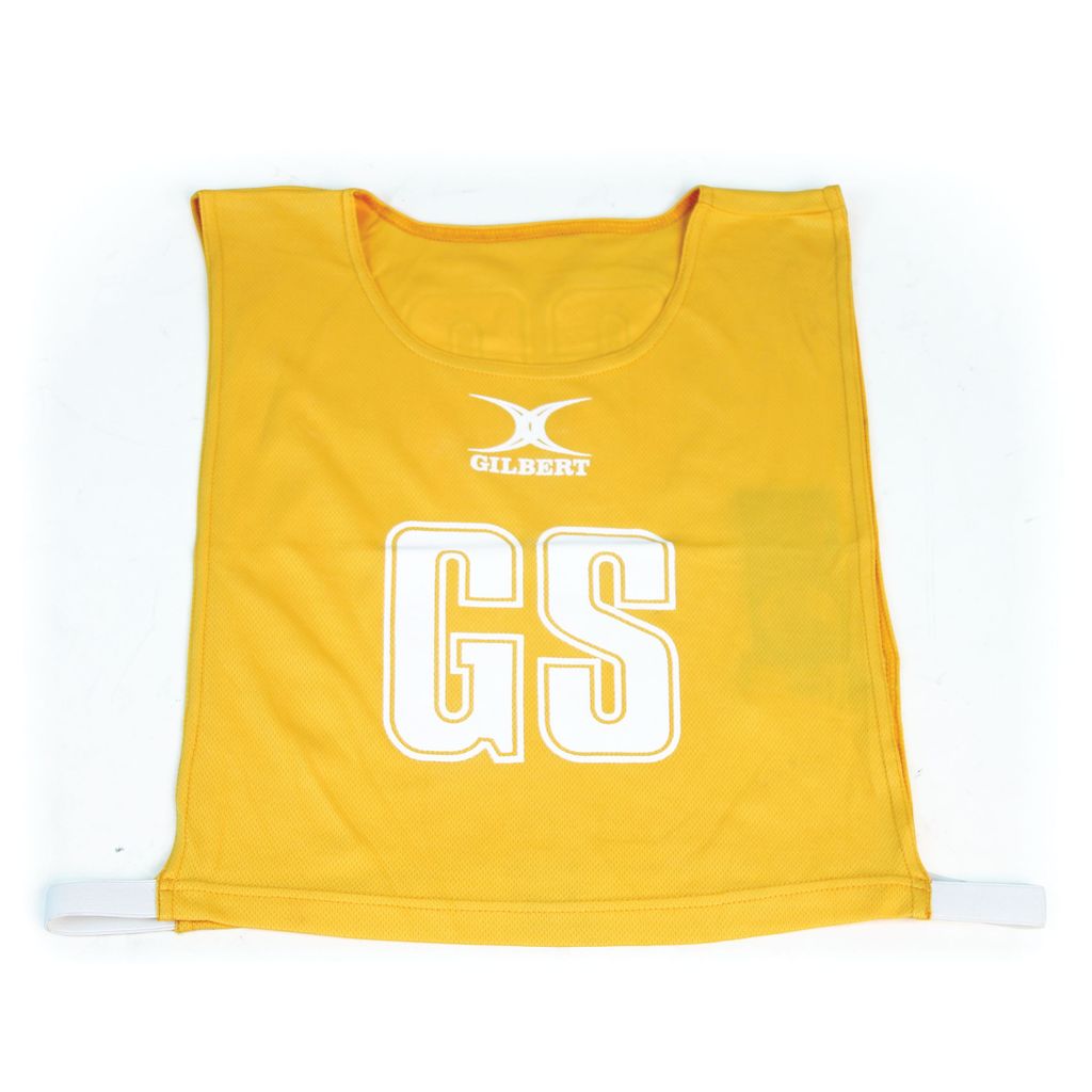 GILBERT NETBALL BIB AMBER, MEDIUM