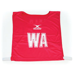 GILBERT NETBALL BIB RED, MEDIUM