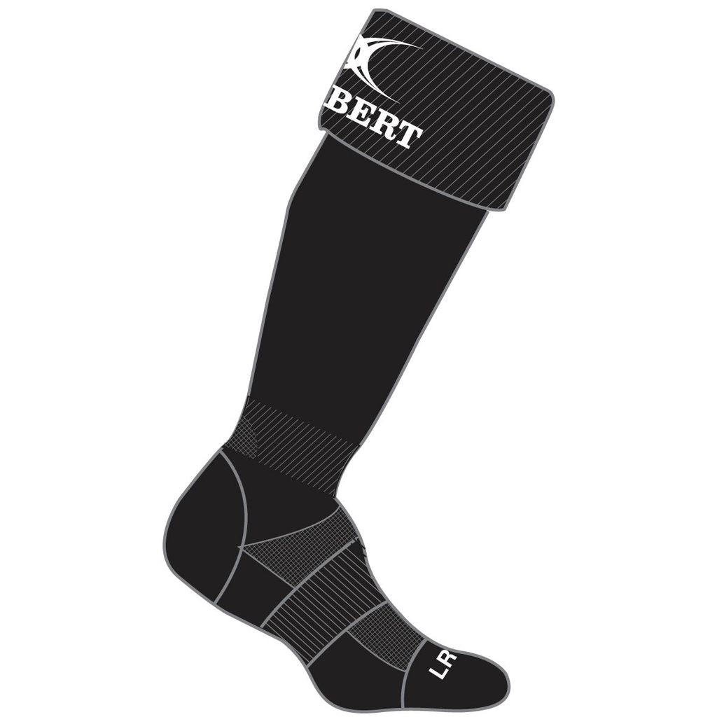 GILBERT KRYTEN II RUGBY SOCKS BLACK, JUNIOR 3-6