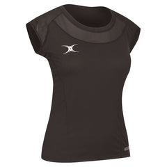 GILBERT VIXEN NETBALL TOP BLACK, SIZE 10