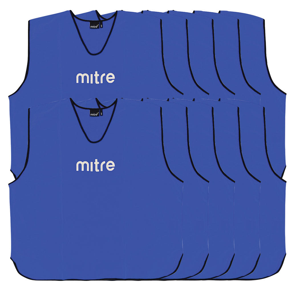 MITRE CORE TRAINING BIB BLUE, LARGE, SET OF 10