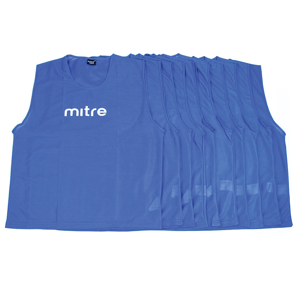 MITRE CORE TRAINING BIB BLUE, MEDIUM, SET OF 10