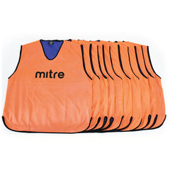 MITRE PRO REVERSIBLE TRAINING BIB ORANGE/ROYAL BLUE, SMALL, SET OF 10
