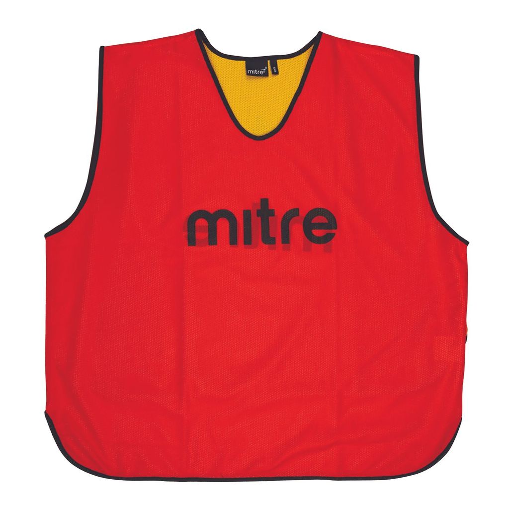 MITRE PRO REVERSIBLE TRAINING BIB RED/YELLOW, LARGE