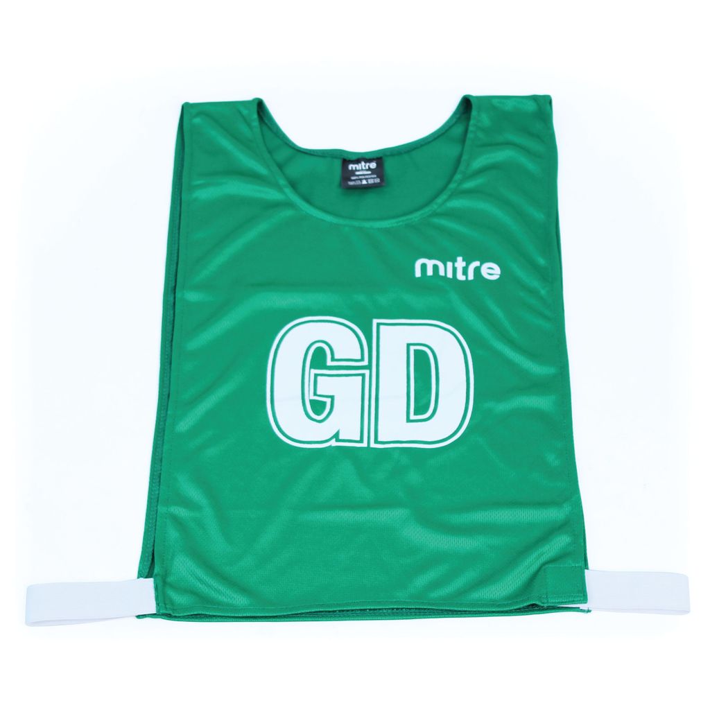MITRE PRO NETBALL BIB SET EMERALD, LARGE, SET OF 7