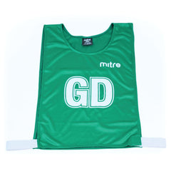 MITRE PRO NETBALL BIB SET EMERALD, LARGE, SET OF 7
