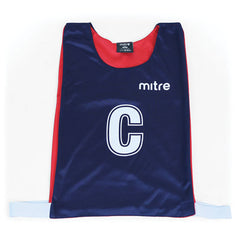 MITRE PRO REVERSIBLE NETBALL BIB SET NAVY BLUE/RED,MEDIUM, SET OF 7