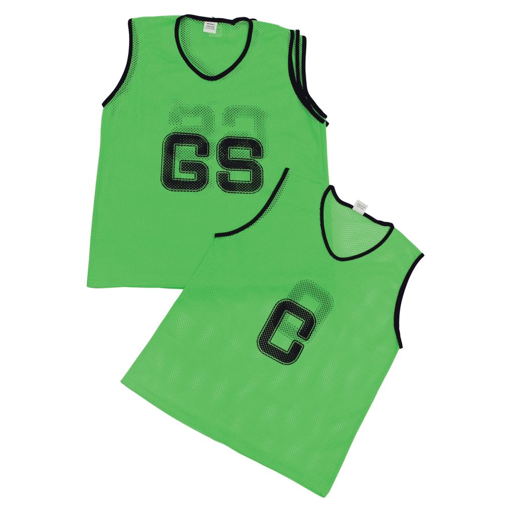 MESH NETBALL BIB SET GREEN, MEDIUM, SET OF 7